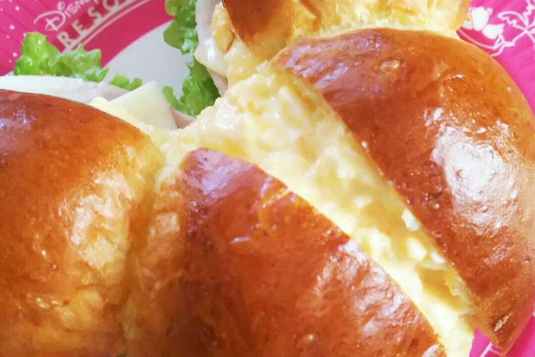 たっぷり玉子サラダとハムのミッキーサンド レシピ 作り方 By Pokoぽん 彡 クックパッド 簡単おいしいみんなのレシピが371万品