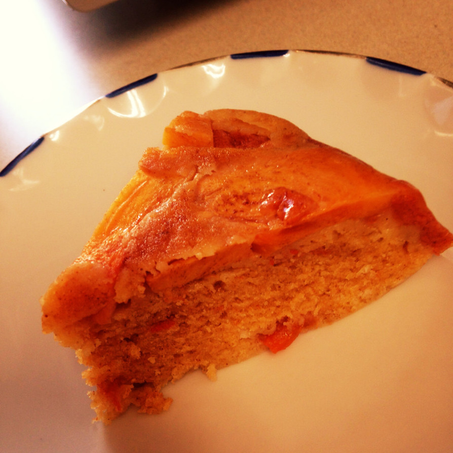時短簡単タルトタタン風柿の炊飯器ケーキの画像
