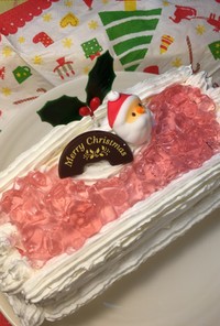 本格的に見える簡単クリスマスケーキ