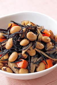 ドライパック缶レシピ：大豆とひじきの煮物