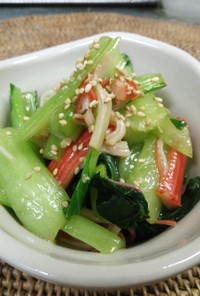 小松菜とかにかまの簡単和え物