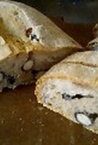 自粉の天然酵母黒豆パン