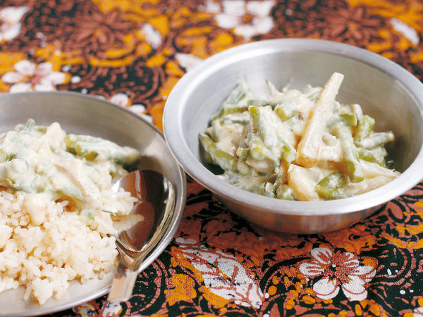 インドネシア風さやいんげんのクリーム煮