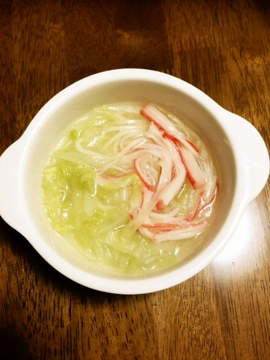 創味シャンタンで、中華風そうめんスープの写真