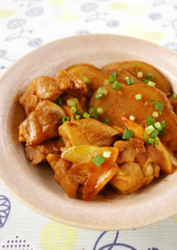 あめりか芋と鶏肉のピリ辛韓国風煮物