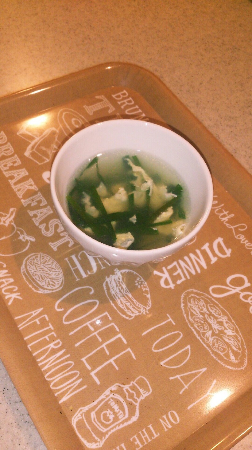 ニラ玉中華スープ☆シャンタンで超簡単！！の画像