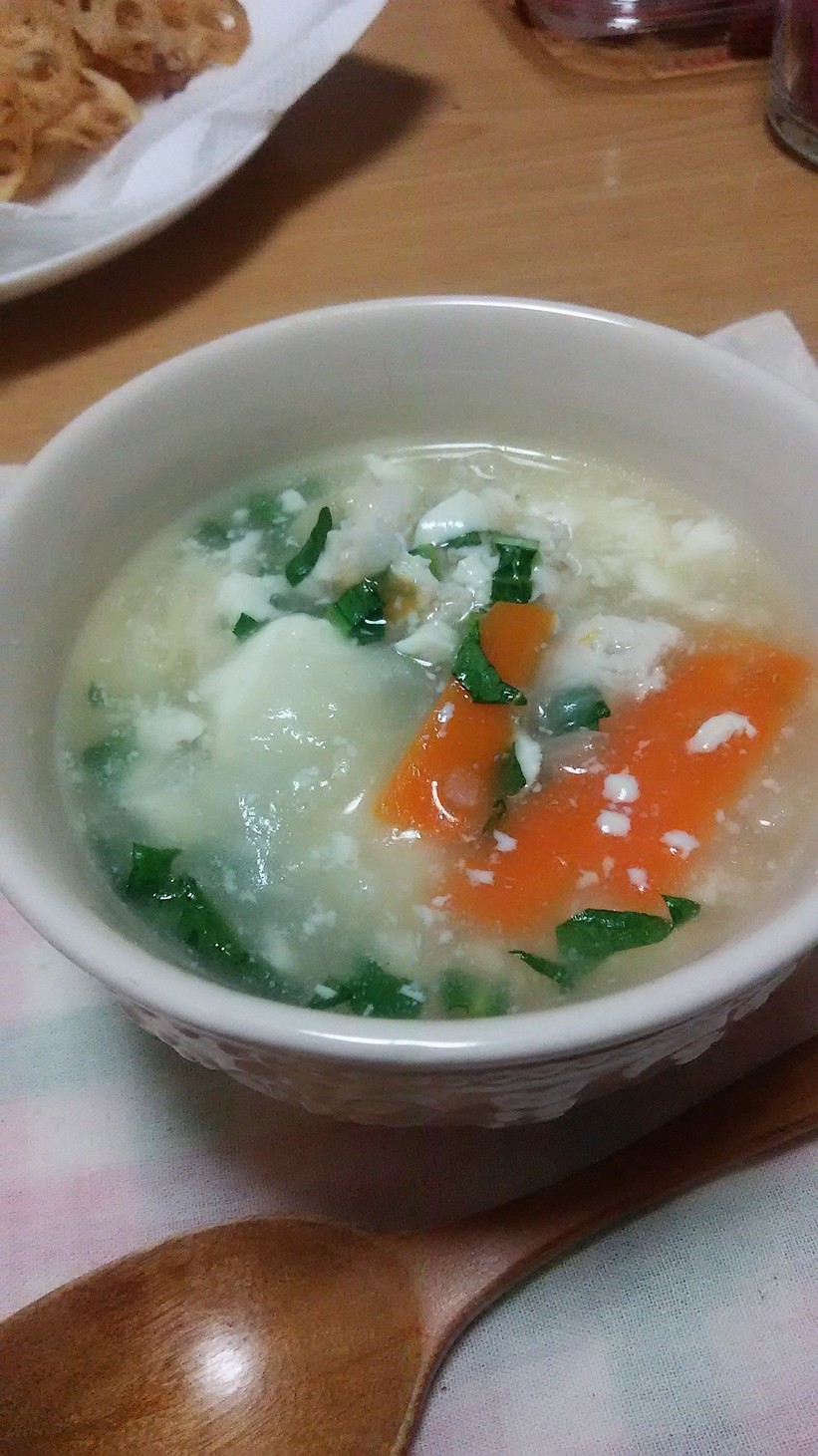 柚子風味 とり団子のあんかけスープの画像