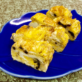 しらす・ごま・塩昆布の玉子焼き♬