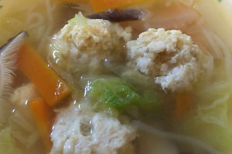 鶏団子と白菜の春雨スープ レシピ 作り方 By Kasumisou クックパッド