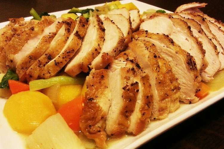 安くて豪華 鶏胸肉のローストと温野菜 レシピ 作り方 By くぅ春 クックパッド 簡単おいしいみんなのレシピが360万品