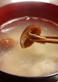 ナメコ、むかご、里芋の味噌汁