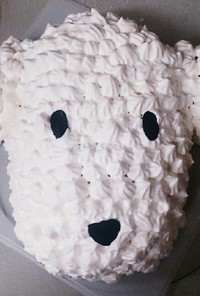 かわいい犬(WAON)の立体ケーキ