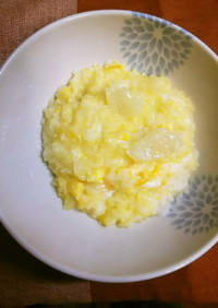 体に優しい♥生米から炊くかぶ＆卵粥♪