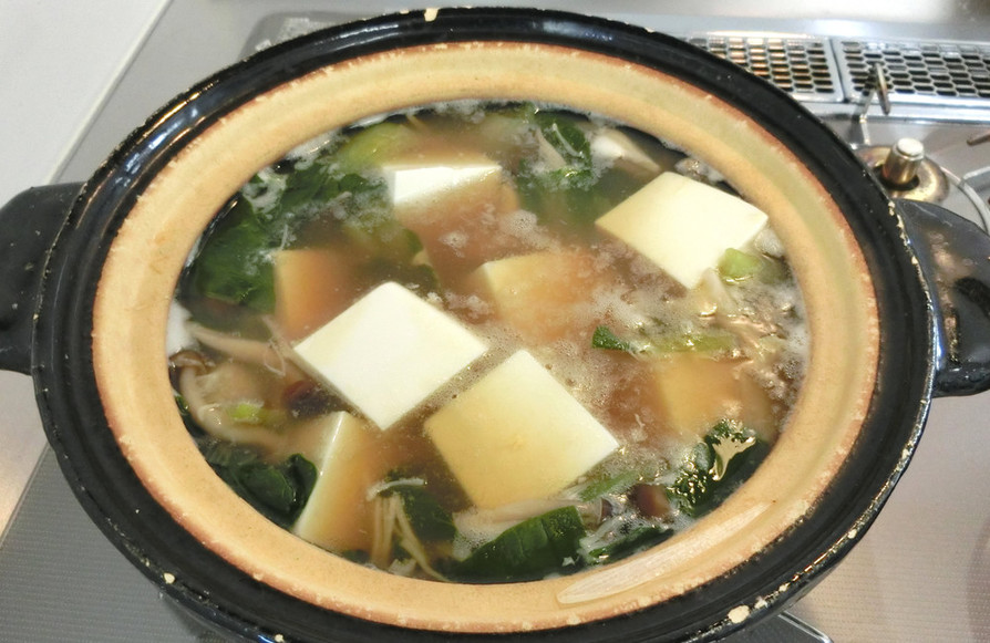 ホタテのあんかけ湯豆腐の画像