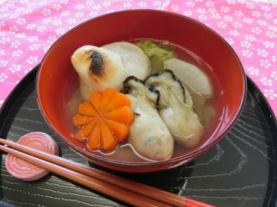牡蠣入りお雑煮　～広島風～の写真