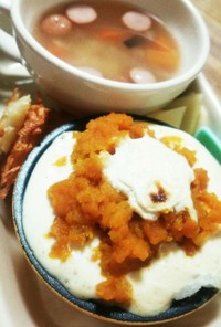 豆腐クリームとかぼちゃのドリア離乳食