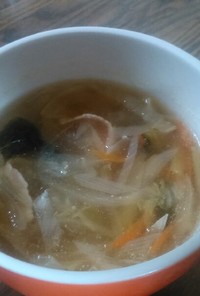 たっぷり野菜の中華風スープ