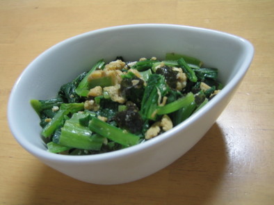 小松菜といり卵の中華風和え物の写真