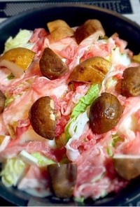 白菜と豚肉のミルフィーユ鍋(ズボラ版)