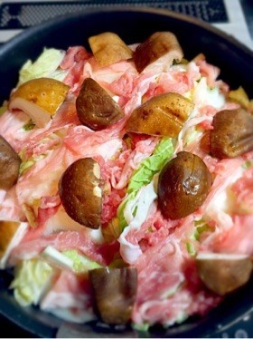 白菜と豚肉のミルフィーユ鍋(ズボラ版)の画像