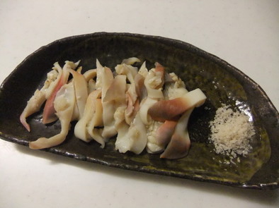 ホッキ貝（北寄貝）の炙り刺しの写真