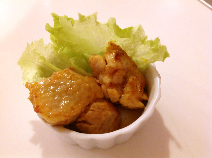 簡単タンドリー風☆鶏肉のカレー炒め☆弁当の画像