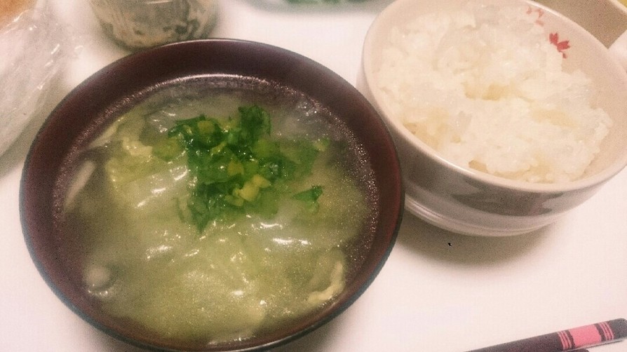 蕪と白菜の中華スープの画像