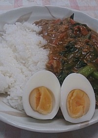 小松菜とツナのカレー