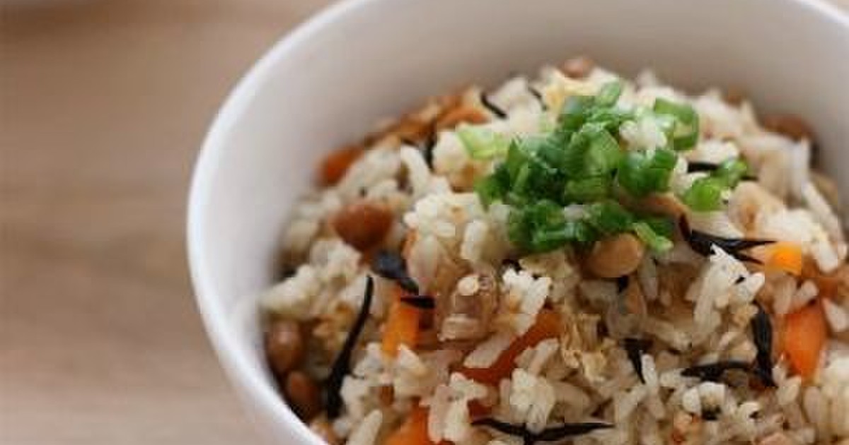 納豆とひじきの炊き込みご飯 by KT121 【クックパッド】 簡単おいしいみんなのレシピが355万品