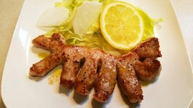 豚の塩焼きオリーブオイルがけ