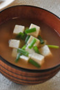 【食育】豆腐とねぎの味噌汁