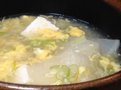 とっても簡単！！豆腐と大根の中華スープの写真
