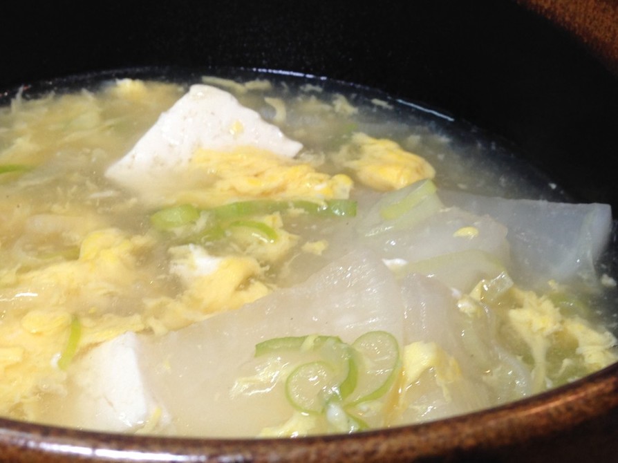とっても簡単！！豆腐と大根の中華スープの画像