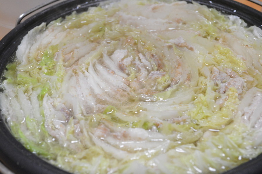 白菜と豚ばらのミルフィーユ鍋の画像