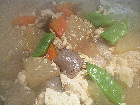 野菜と豆腐の炒め煮は優しい味のおばんざいの画像