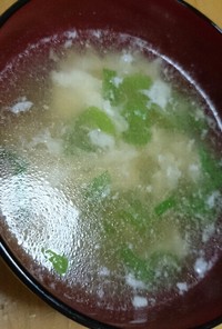 卵かけご飯の残った卵白でスープ