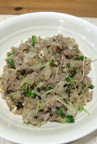 カイワレ大根でチャーハン