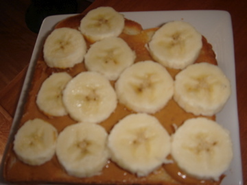 ピーナッツバターとバナナのトースト☆の画像