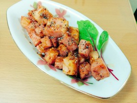 厚切りベーコンのハニーマスタード