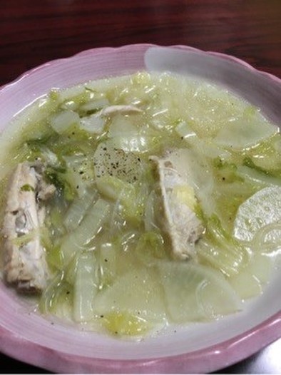 白菜と大根の鶏ガラスープの写真