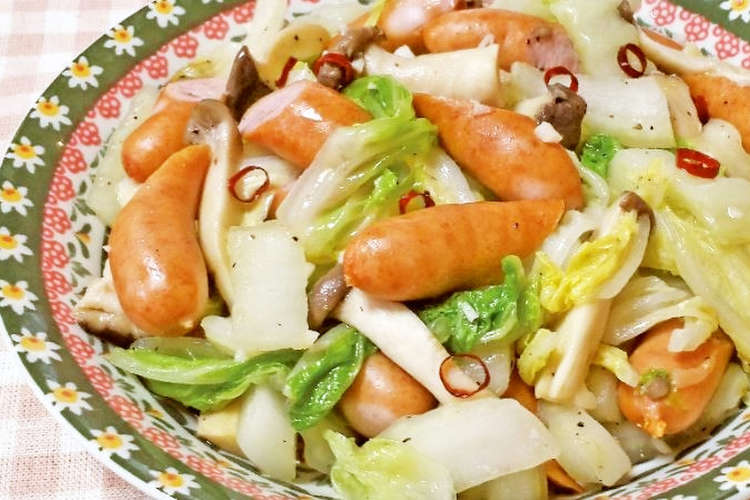 ウインナーと白菜のオリーブ油炒め レシピ 作り方 By ライフ クックパッド