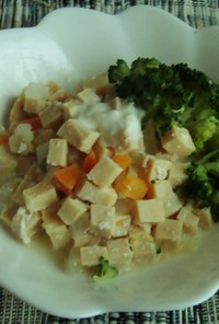 高野豆腐の玉らんサラダ