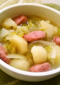 野菜とウィンナーの簡単☆中華スープ♪
