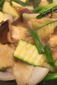豆腐とズッキーニ、椎茸のうま煮