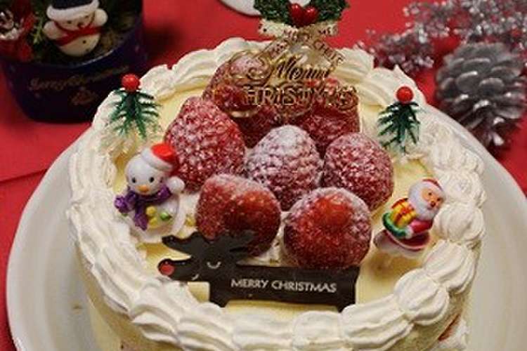 市販のスポンジでズボラなクリスマスケーキ レシピ 作り方 By とまとママ クックパッド