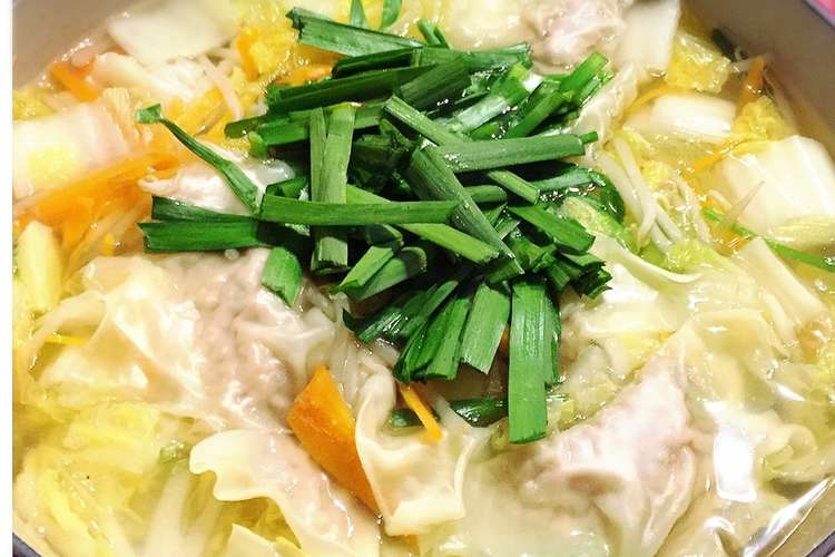 蓮根入りのワンタンが美味 ワンタン鍋 レシピ 作り方 By Aretabe クックパッド