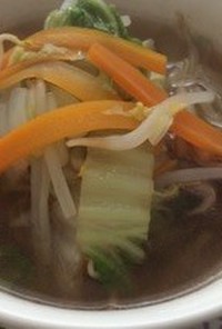 野菜たっぷり タンメン風スープ