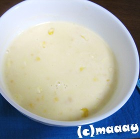 缶詰クリームコーンで粒たっぷりスープの画像