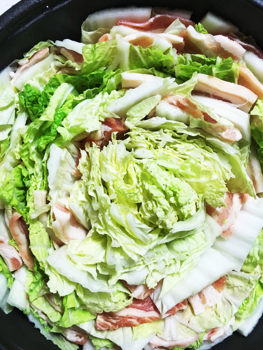 白菜と豚バラの簡単ミルフィーユ鍋の画像