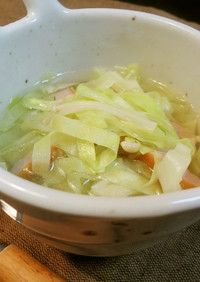 ホットサラダ的な千切りキャベツのスープ